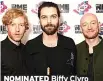  ??  ?? NOMINATED Biffy Clyro