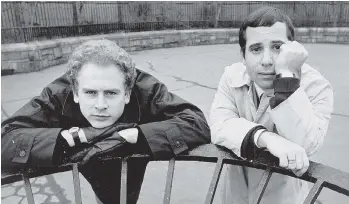  ??  ?? Art Garfunkel, left, and Paul Simon transition­ed to the coldest season with their song Hazy Shade of Winter.