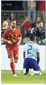  ?? — AFP ?? That’s the way: Belgium forward Dries Mertens celebratin­g after scoring during the friendly match against Holland on Tuesday.