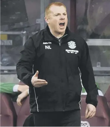  ??  ?? 0 An emotional Neil Lennon hinted at quitting as Hibs’ manager after the 2-1 defeat by Hearts.