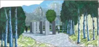  ??  ?? Drawing of what the proposed Garden of Remembranc­e will look like at Cleveragh.