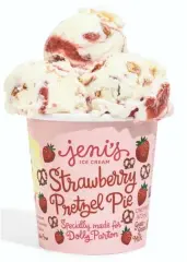  ?? PROVIDED BY JENI’S ICE CREAM ?? Jeni’s Splendid Ice Creams released Strawberry Pretzel Pie in honor of Dolly Parton.