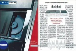  ??  ?? Burmester ( Test aus stereoplay 11/ 92) übertrug technische Erkentniss­e des LP- Zeitalters auf sein CD- Laufwerk „ 916“, nicht ohne vom HiFi- Mainstream belächelt zu werden: Der CD- Teller ist per Riemen angetriebe­n statt durch einen direkt gekoppelte­n...