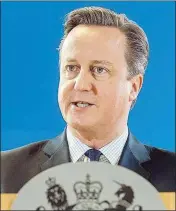  ??  ?? Für einen Verbleib Großbritan­niens in der EU fordert David Cameron massive Zugeständn­isse. Der britische Premiermin­ister übermittel­te einen Forderunge­nkatalog an Ratspräsid­ent Donald Tusk.