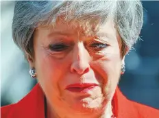  ?? AFP ?? Theresa May announces her resignatio­n outside 10 Downing street in central London yesterday.