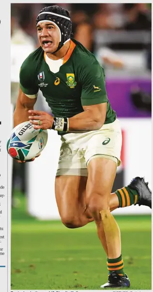  ?? PICTURE: Getty Images ?? Best wing in the world? Cheslin Kolbe