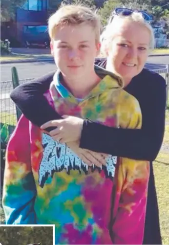  ??  ?? Crash victim Jasey Grant, 15, pictured with his mother Erryn. Left: Ronnie Kaye from Nerang, who witnessed the accident.