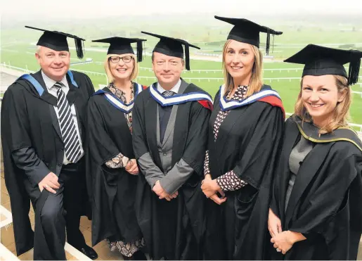  ?? Picture: Rob Lacey ?? Quolux managing director Stewart Barnes, left, and director Jo Draper, right, with Sarah Bryars, Luke Freeman and Linsey Temple