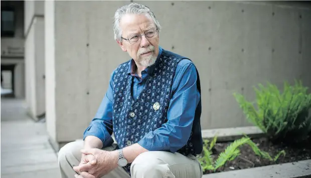  ?? BEN NELMS FOR NATIONAL POST ?? B.C. Supreme Court Justice Kenneth Affleck said the argument of Trans Mountain protester Tom Sandborn, pictured, of being at an imminent risk of peril from the ongoing use of fossil fuels falls flat because the expansion hadn’t yet been built and could...