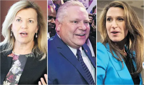  ?? POSTMEDIA NEWS FILES; THE CANADIAN PRESS FILES ?? Christine Elliott Doug Ford Caroline Mulroney