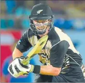  ?? AFP ?? Colin Munro on way to an unbeaten 109* in Rajkot on Saturday.