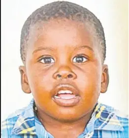  ?? CONTRIBUTE­D ?? Adrian Campbell, the two-year-old who was killed by Anthony ‘Boy Blue’ Findlay.