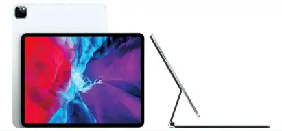  ??  ?? The new ipad Pro with Apple’s new Magic Keyboard with trackpad attached is hard to tell apart from a Macbook