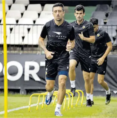  ?? ?? Pablo Hernández, en la semana de trabajo intenso en los entrenamie­ntos que se han llevado a cabo en Castalia.