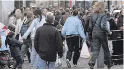  ??  ?? Footfall in Northern Ireland’s high streets, shopping centres and retail parks is heavily down, while the number of empty shops is on the rise