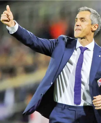  ?? SESTINI ?? Paulo Sousa, 45 anni: novembre è un mese decisivo per la Fiorentina