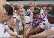  ?? ?? America’s soccer stars huddle it up in ‘Under Pressure.’