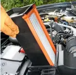  ??  ?? 4 Air filter element condition is crucial to correct fuel system calibratio­n/operation; renew at least as often as specified by Dacia, and ensure that the housing is cleaned out at the same time as renewing the filter element itself.