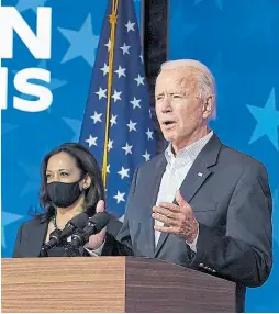  ?? AFP ?? Biden y Harris, ayer, en Wilmington, Delaware