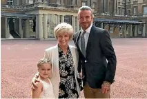  ?? PHOTO: TWITTER ?? David Beckham, his mother, Sandra, and daughter, Harper, have been accused of receiving special treatment.