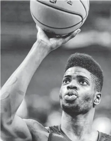  ?? HOWARD SMITH, USA TODAY SPORTS ?? Rookie center Nerlens Noel’s shooting is in need of a “total rebuild,” according to 76ers coach Brett Brown. “He’s wide- eyed and open. He’s a willing learner because he knows,” the coach says.