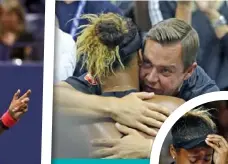  ??  ?? LEFT: Naomi Osaka came out on top at the US Open. ABOVE: With coach Sascha Bajin post-game.