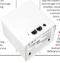  ??  ?? BELOW Each of the MW3’s nodes comes equipped with two Ethernet ports