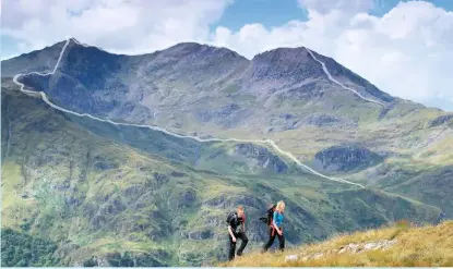  ??  ?? On a bright day, the Snowdon Horseshoe is a sight and slog to be savoured.