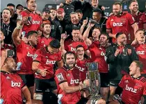  ??  ?? Sam Whitelock and the Crusaders defended their Super Rugby title by beating the Lions in August.