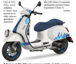  ?? ?? Della Vespa 140th of Piaggio verranno prodotti solo 140 esemplari