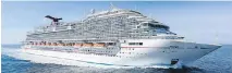  ?? CARNIVAL CRUISE LINE ?? Carnival Horizon has just completed sea trials.