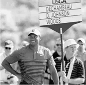  ?? WARREN LITTLE/GETTY IMAGES ?? Tiger Woods said he has plenty to smile about when it comes to second chances and his golf comeback.