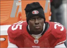  ?? SAKUMA
AP PHOTO/PAUL ?? In this Oct. 17, 2010 file photo, San Francisco 49ers cornerback Phillip Adams (35) sits on the sideline during the first quarter of an NFL football game in San Francisco. A source briefed on a mass killing in South Carolina says the gunman who killed multiple people, including a prominent doctor, was the former NFL pro. The source said that Adams shot himself to death early Thursday.