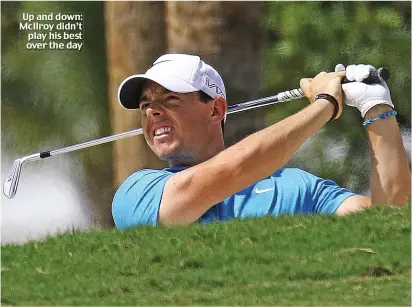  ??  ?? Up and down: McIlroy didn’t play his best over the day