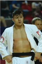  ?? Korat/IJA) ?? ALEXANDER RASKOPINE won one of the Israeli delegation’s three medals at the Under-23 European Judo Championsh­ips in Tel Aviv over the weekend, claiming a bronze in the under66kg competitio­n.(Aviv