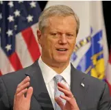  ?? StuARt CAhILL / heRALd StAff fILe ?? STRICTER RULES: Gov. Charlie Baker changed travel rules from Rhode Island, so travelers must quarantine for 14 days or produce a negative COVID-19 test result from the past 72 hours.