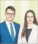  ?? [ Foto Fischer ] ?? Florian und Theresia Leitinger haben eine neue Kanzlei in Graz.