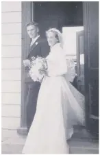  ?? ?? Roy and Claudia Diggelmann were married in Katikati on March 14, 1953.