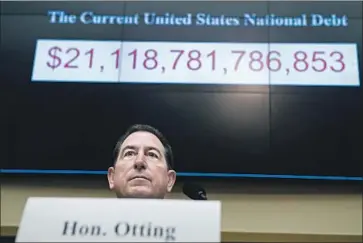  ?? Tom Williams CQ-Roll Call ?? JOSEPH OTTING, comptrolle­r of the currency, told members of a House committee it would be inappropri­ate to name the banks where unauthoriz­ed accounts were found because the results of bank exams are private.