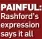 ??  ?? PAINFUL: Rashford’s expression says it all