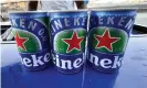  ?? STAFF/Reuters ?? Cans of Heineken, who owns about 4% of the US market, are seen at a sampling event in New York City on 15 July. Photograph: