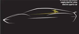  ?? ?? Britishvol­t has landed supply deal for Lotus electric sports car