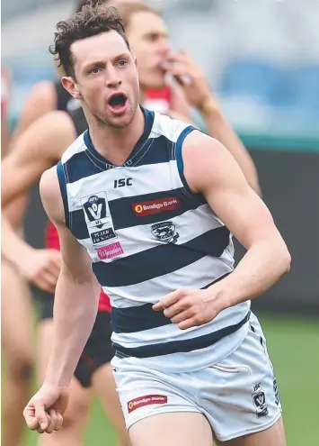  ?? Picture: NIGEL HALLETT ?? HARD WORK: Darcy Lang has been pushing for AFL selection.