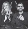  ?? PHOTO BY EVAN AGOSTINI/INVISION/AP ?? Ringo Starr and wife Barbara Bach speak earlier this month at the Facing Addiction with NCADD (National Council on Alcoholism and Drug Dependence) gala in New York.
