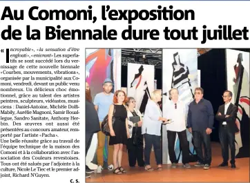  ?? (Photo C. S.) ?? Les artistes ont permis à cette nouvelle Biennale de remporter un véritable succès.