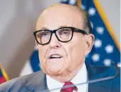  ?? ?? Rudy Giuliani met Friday with the House committee looking