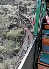  ?? DENIS DWYER ?? Barry Brickell’s Driving Creek Railway, a scenic private track in the Coromandel.