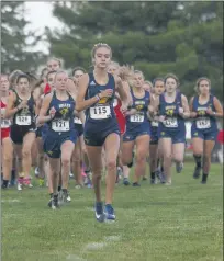  ?? SKIP TRAYNOR — THE MORNING SUN ?? Both Ithaca cross country programs raced to victory at Tuesday’s TVC jamboree hosted by Hemlock.