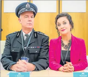  ??  ?? Jack Docherty and Lorraine McIntosh are hilarious in Scot Squad