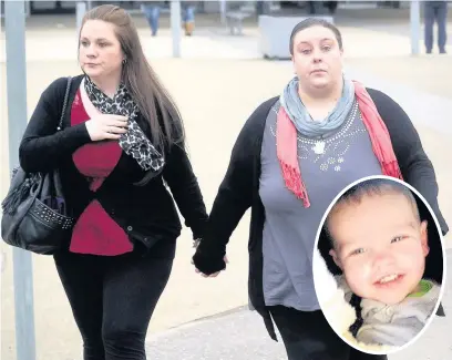  ??  ?? ●● Rachel Trelfa (left) was jailed for a minimum of 23-and-a-half years and her partner Nyomi Fee was ordered to spend a minimum of 24 years in prison after murdering two-year-old Liam (inset)